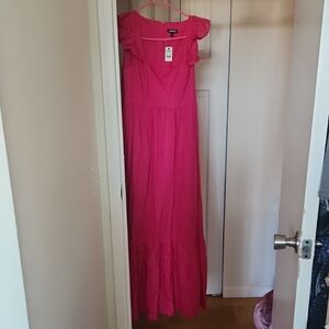 Express Bright Pink Maxi Dress